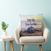 Coussin Sauvez les tortues marines (Chaise)