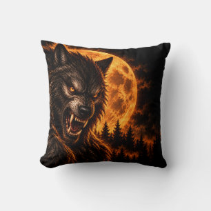 Coussin Savage Moon Soirée Halloween Loup-Garou