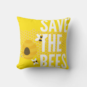 Coussin SAve Les abeilles HONEYCOMB HONEYCOMB HONey POT