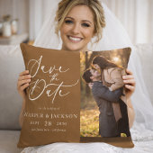 Coussin Save the Date Wedding Custom Photo