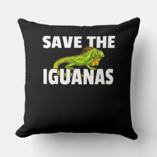 Coussin Save The Iguanas Reptile Venin Lizard Hunter