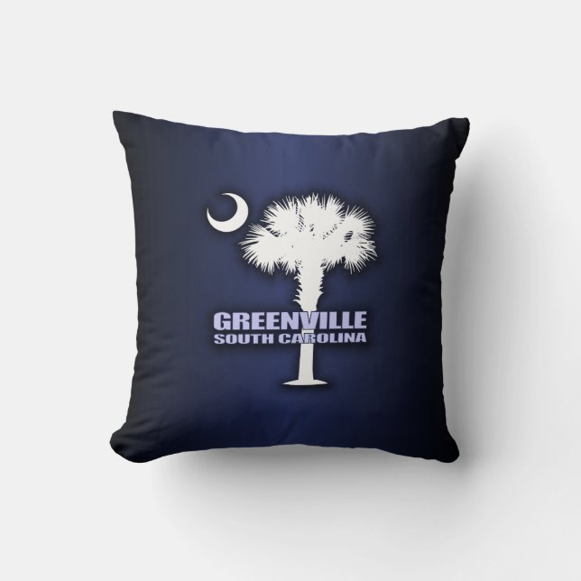 Coussin SC Palmetto & Crescent (Greenville) (Recto)
