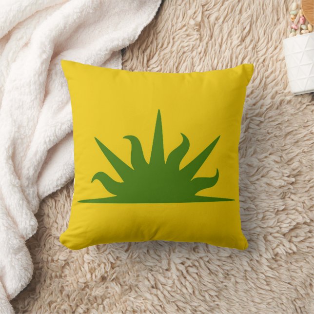 Coussin SCA West Kingdom badge populace Throw Pillow (Couverture)