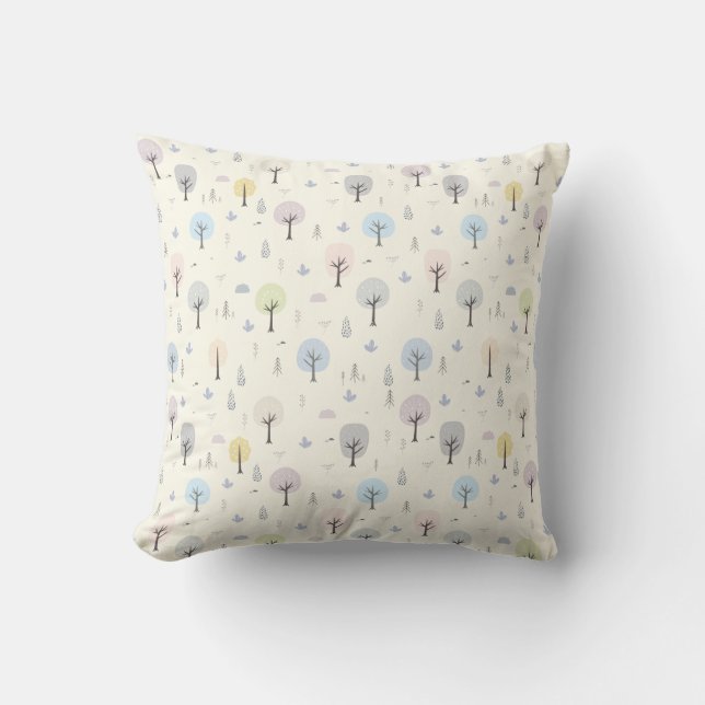 Coussin Scandinavian Forest Motif sans couture (Recto)