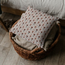 Scandinavie vintage Folk Art Tulip Faux Linen