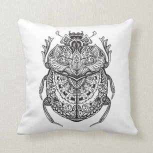 Coussin Scarabée africain Zendoodle