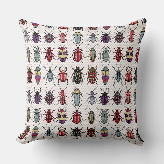 Coussin Scarabées colorés (Recto)