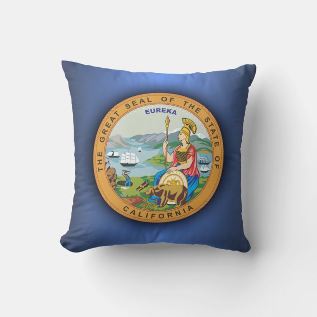 Coussin Sceau de Californie (Recto)
