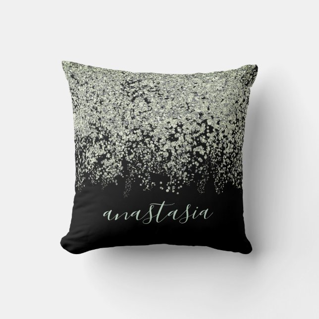 Coussin Scénario branché de glam Light Grey Gris (Recto)