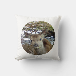 Coussin Scène de faon mignon Décoration intérieure chaleur