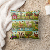Coussin Scène de ferme vibrante et joyeuse (Couverture)