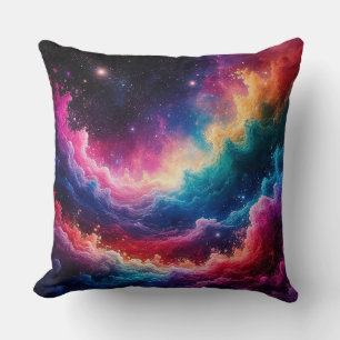 Coussin Scène de galaxie abstraite