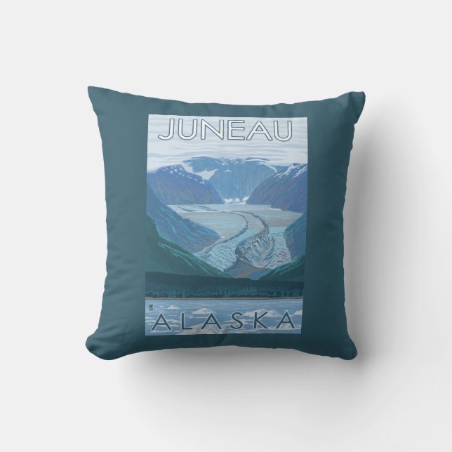 Coussin Scène de glacier - Juneau, Alaska (Recto)