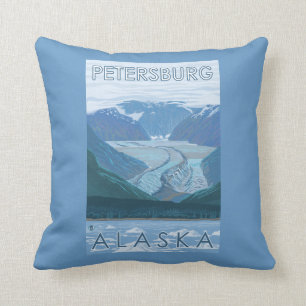Coussin Scène de glacier - Pétersbourg, Alaska