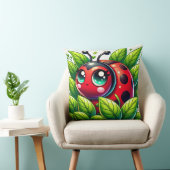 Coussin 🐞 Scène de jardin avec coccinelle feuillue pour d (Chaise)