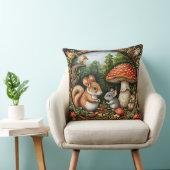 Coussin Scène de nature fantaisiste avec écureuil (Chaise)
