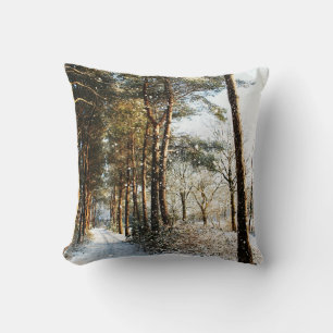 Coussin Scène de neige de la forêt arc2