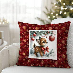 Coussin Scène de Noël sereine décoration de chambre pour e