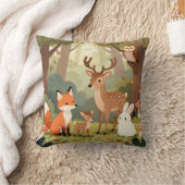 Coussin Scène de nurserie Animaux Mignons de la Forêt (Couverture)