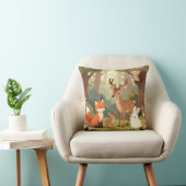 Coussin Scène de nurserie Animaux Mignons de la Forêt (Chaise)