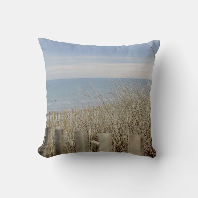 Coussin Scène de plage d'hiver (Recto)