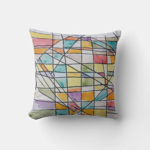 Coussin Scène de rue abstraite de la vieille Nice Nice,