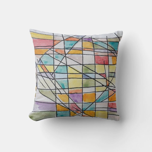 Coussin Scène de rue abstraite de la vieille Nice | Nice,  (Recto)