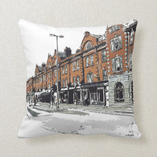 Coussin Scène de rue de Londres