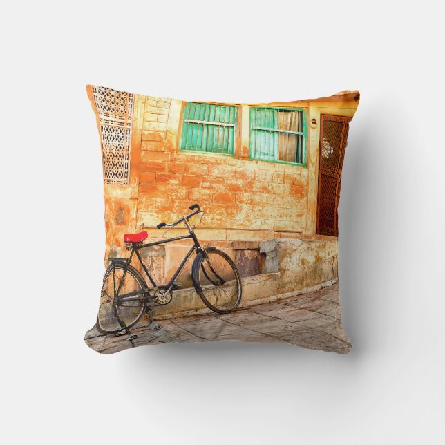 Coussin Scène de rue du Rajasthan : Style indien (Recto)