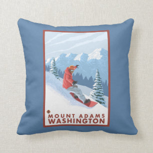 Coussin Scène de surfeur - bâti Adams, Washington