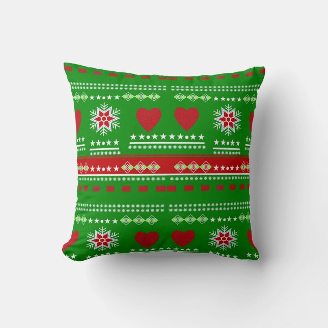 Coussin Scène d'hiver scandinave (Recto)