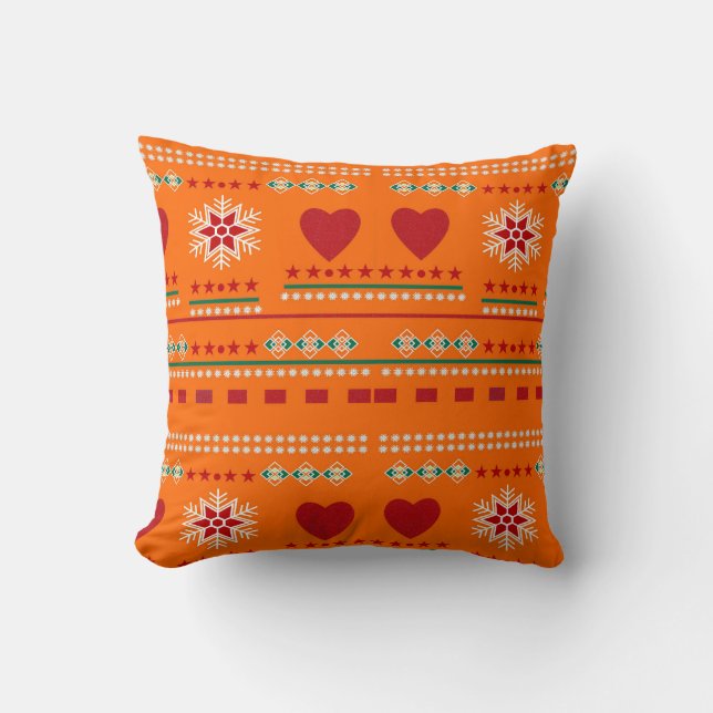 Coussin Scène d'hiver scandinave (Recto)