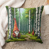 Coussin Scène forestière avec gnomes et bouleaux (Couverture)