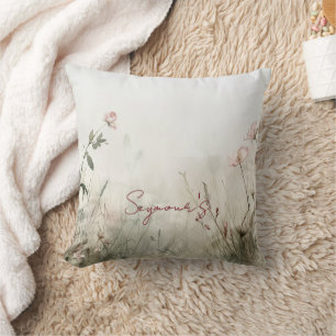 Coussin Scène rêvée de fleurs de printemps