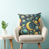 Coussin Scène spatiale fantaisiste (Chaise)
