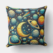 Coussin Scène spatiale fantaisiste (Verso)