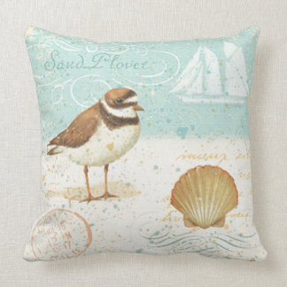 Coussin Scène vintage de plage