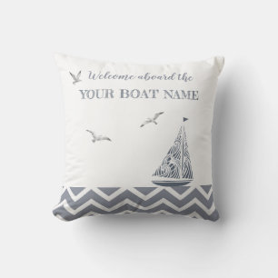 Coussin Schéma de couleur grise pour voilier moderne