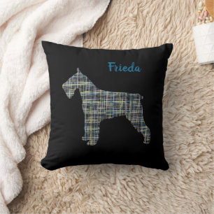 Coussin Schnauzer Chien 2 Grille latérale Nom de la silhou