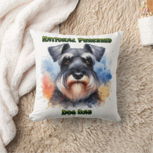 Coussin Schnauzer de la fête nationale des chiens de race