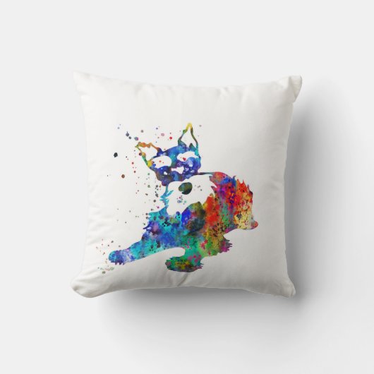 Coussin Schnauzer miniature, schnauze de miniature (Recto)