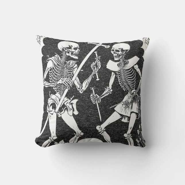 Coussin Schönes Vintage Gothik Skelett design (Recto)