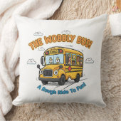 Coussin School Bus Nursery Decor-The Wobbly Bus (Couverture)