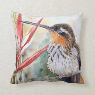 coussin Scie-affiché de beaux-arts de colibri