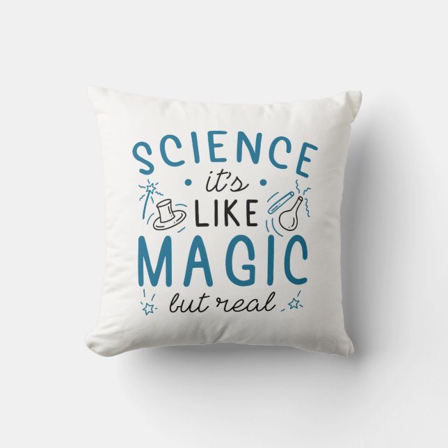 Coussin Science C’est comme de la magie, mais vrai (Recto)