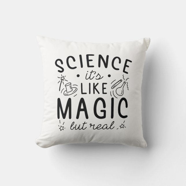 Coussin Science C’est comme de la magie, mais vrai (Recto)