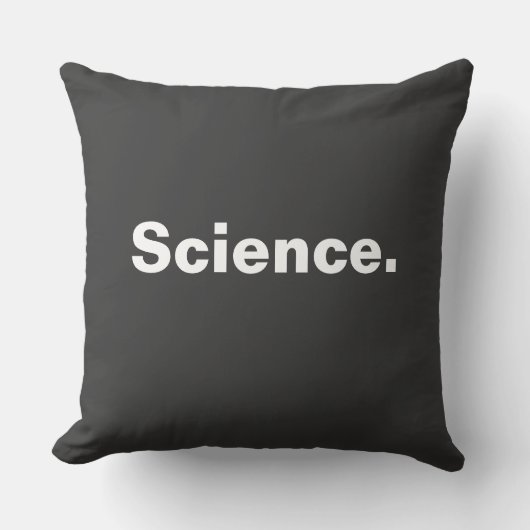 Coussin Science - conception minimaliste d'un mot (Recto)