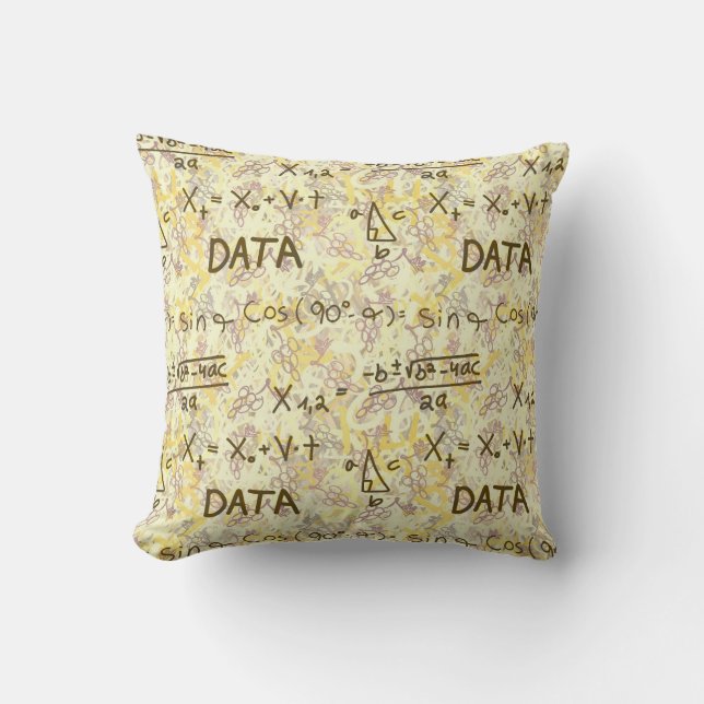 Coussin Science des données et statistiques Modèle Décorat (Recto)