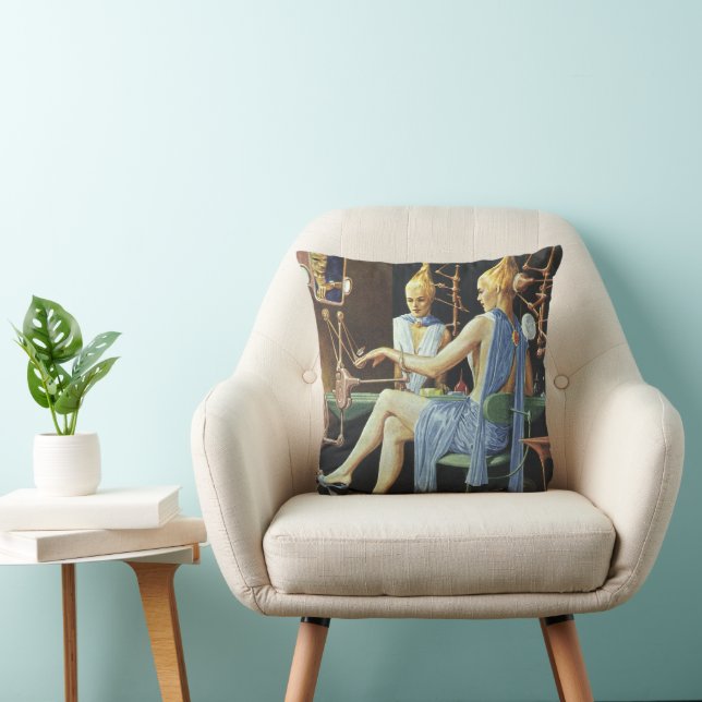 Coussin Science-fiction vintage Beauté Salon Manucures Spa (Chaise)