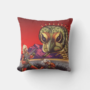 Coussin Science-fiction vintage Centipède géant insecte gu